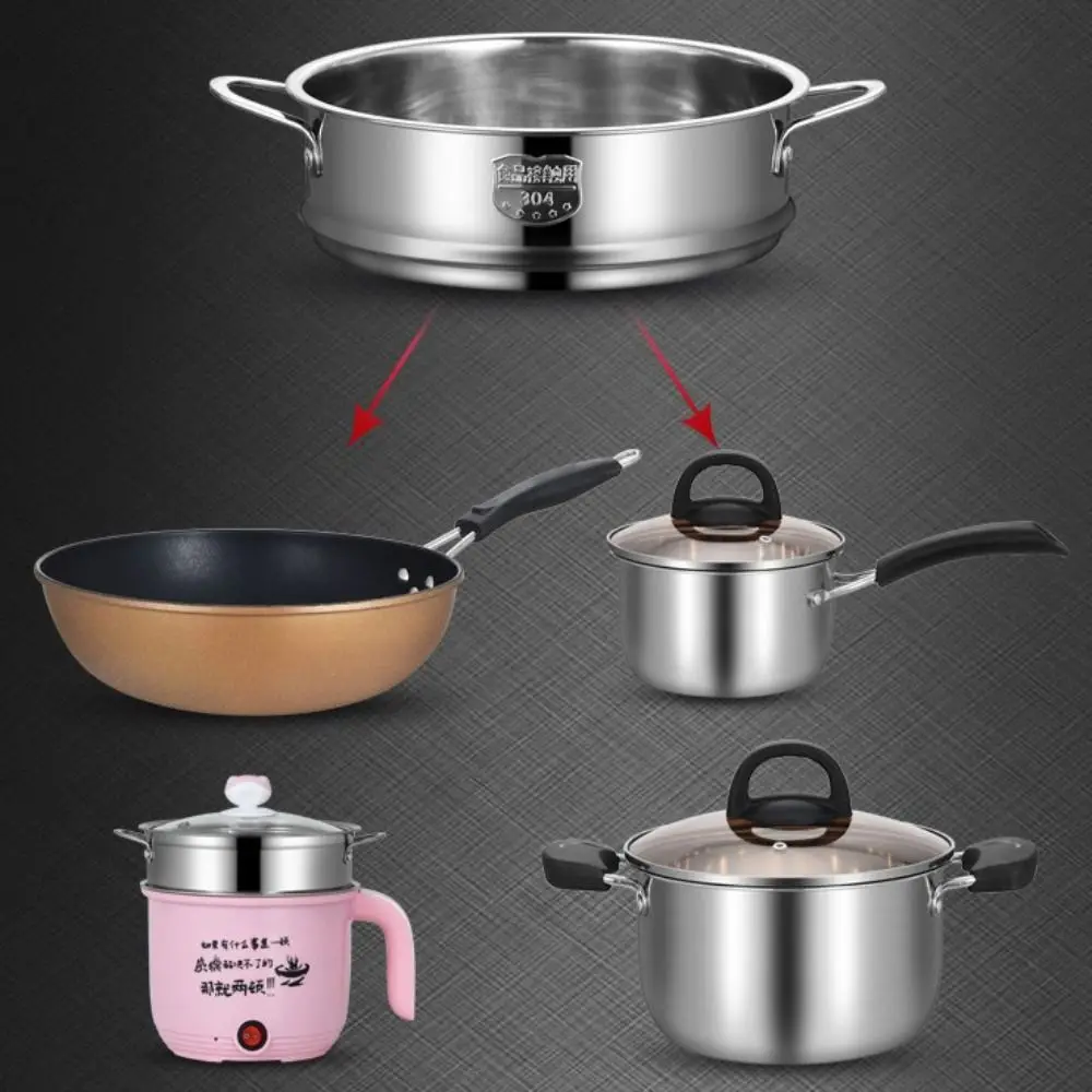 304 Stainless Steel Steamer Basket Kitchen Cooking Tool Double Ear Steam Rack Safe Material Generic Drain Basket steamer basket steamer rack