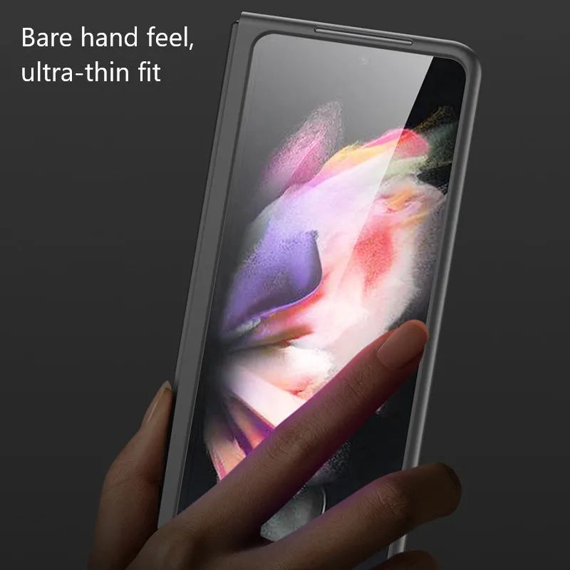 KISSCASE Ultra-thin Phone Case For Samsung Galaxy Z Fold 3 Fold3 Full Coverage Slim Limited Ddition Painted Case Anti-fall Cover