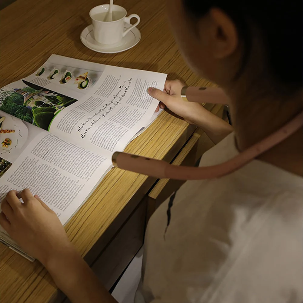 Book Light for Reading in Bed, Neck Reading Light, 3 Colors, Comfortable Silicone Arms, Rechargeable, Eye-Caring Neck Lights