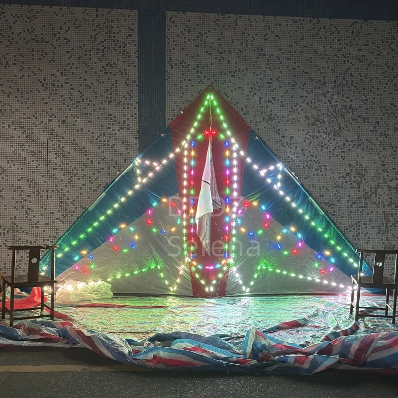 DDDZ 6 square Big Triangle night LED airplane ripstop nylon delta kite military 544 umbrella fabric delta night kite with lights S4ebf9495fbe243a7ac89b061157a8741t