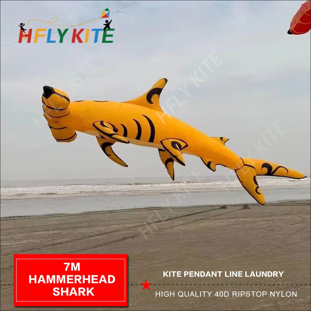 7m Hammerhead shark kite pendant line laundry 40d ripstop nylon