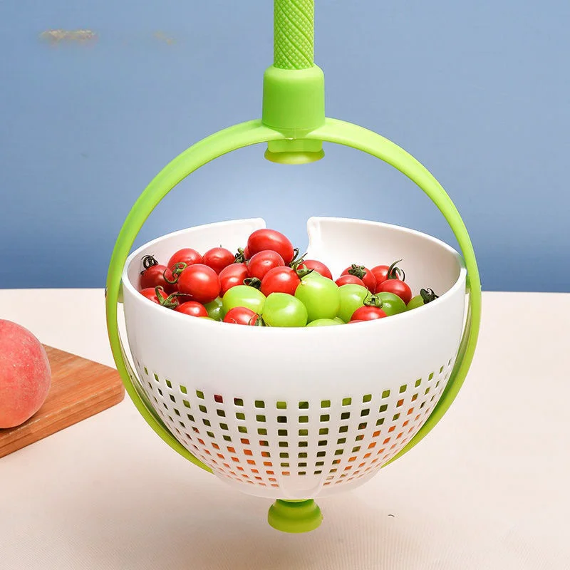 Salad Rotary Draining Basket Kitchen Vegetable and Fruit Drying Cleaning Centrifugal Dehydrator kitchen gadgets kitchen drainage basket
