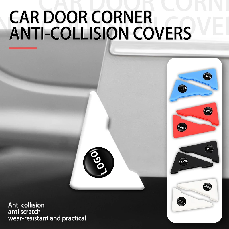 Per Suzuki 2Pcs Silicone Car Anti-Collision Door Corner Cover Scratch Protector Swift Sport Jimny Grand Vitara Sx4