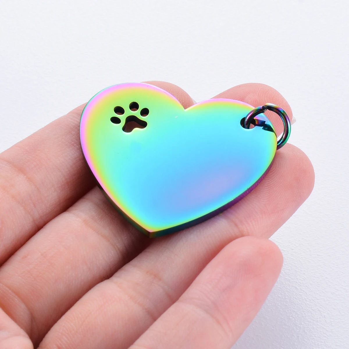 10 Dijes Corazón Grande De Metal Artesanías Bijou Souvenirs