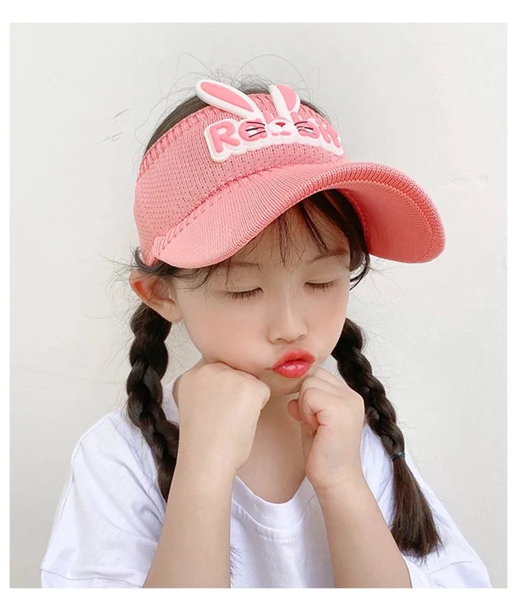 2023 New Sun Children Visors Cute Rabbit Wings Bunny Summer Hat for Kids Boys Girls Hats 3-12years Old_voghion.com