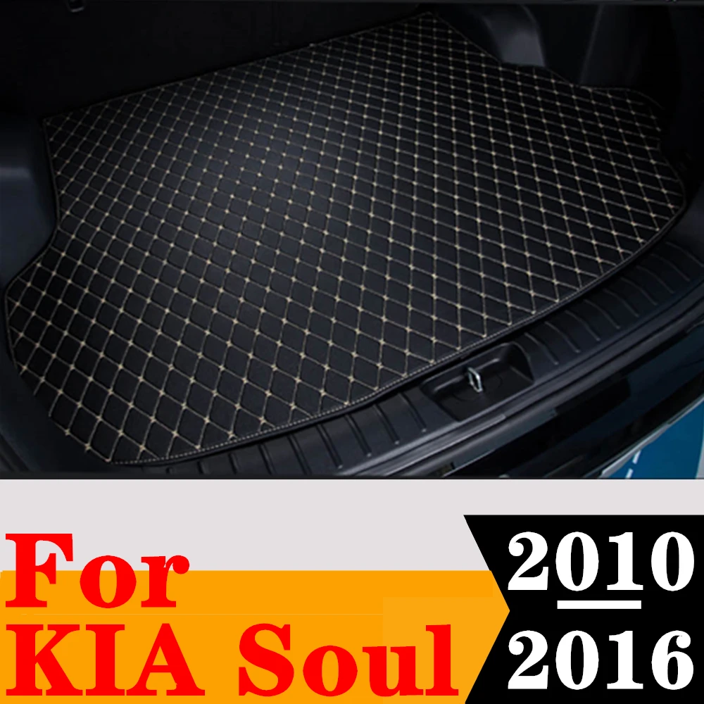 

Sinjayer Car AUTO Trunk Mat ALL Weather Tail Boot Luggage Pad Carpet Flat Side Cargo Liner Cover FIT For KIA Soul 2010 2011-2016