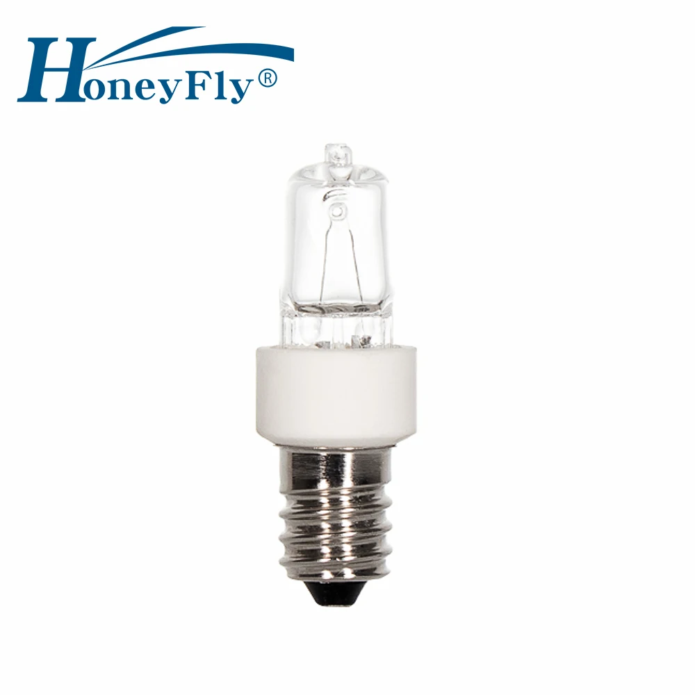HoneyFly 2pcs Refrigerator Lamp JD 25W E14 2700-3000K 130V/240V Oven Lamp Freezer Lamp Indicator Halogen Bulb Warm White