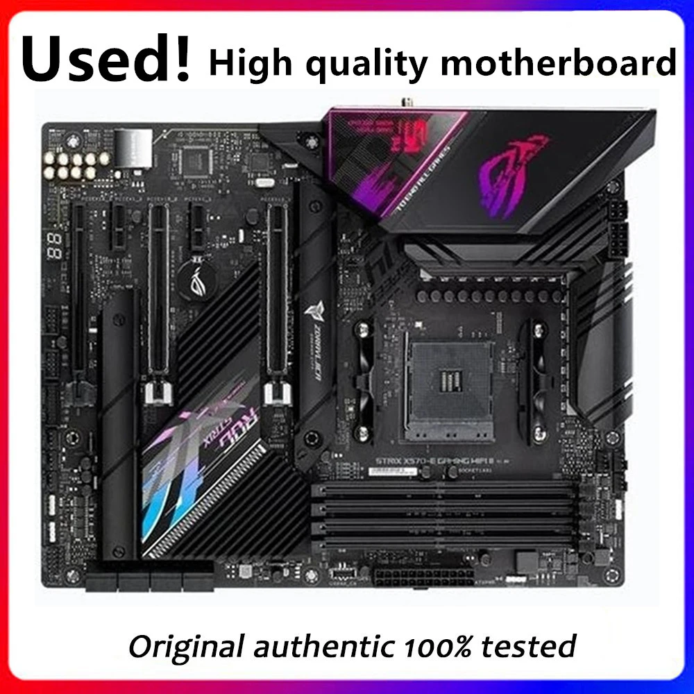 Per Rog Strix X570-E Gaming Ii Presa Per Scheda Madre Am4 Per Amd X570 Ddr4 M.2 Nvme Sata3 Scheda Madre Usata Desktop Originale