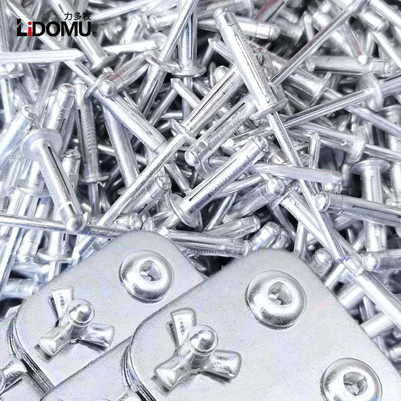 500pcs aluminium auto rivet black large flange blind rivet