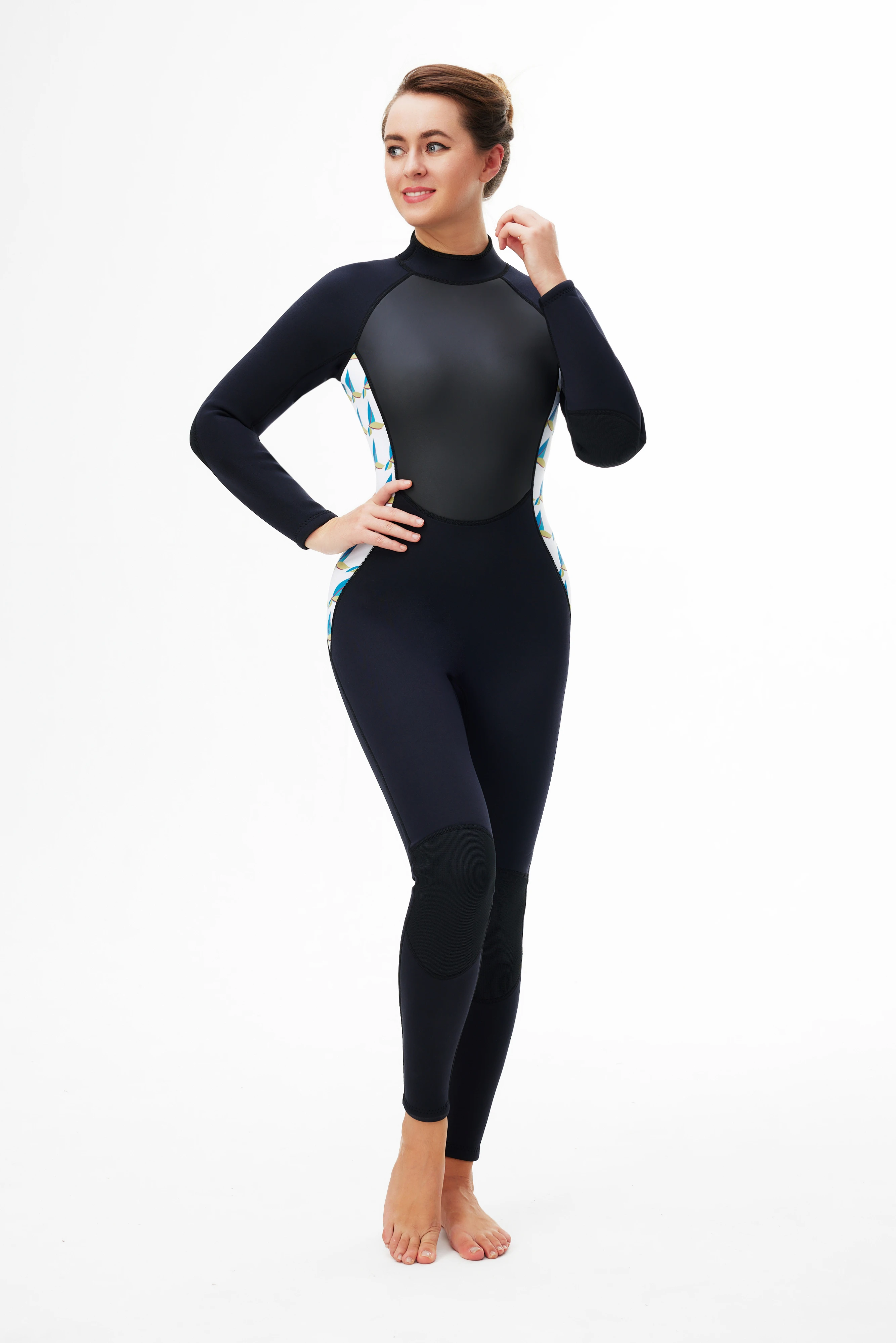 Women Diving Suit 3MM Neoprene Wetsuit Surf Suit Scuba Snorkeling Outfits Woman Full Swimsuit Female Swimwear With Sleeve 2