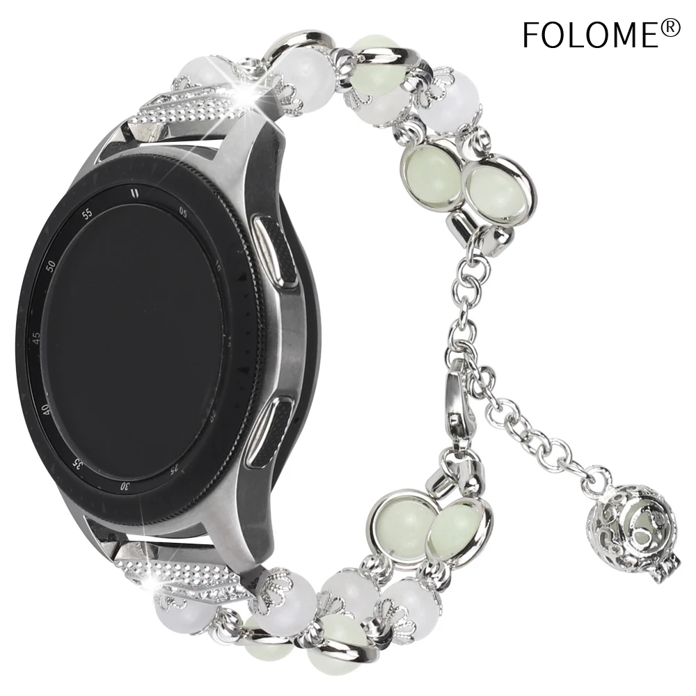 

FOLOME® 20mm 22mm Bead Strap for Samsung Galaxy Watch 6 5/Pro 4 Classic Band 40mm 44mm 45mm 42mm 43mm 47mm Luminous Bracelet