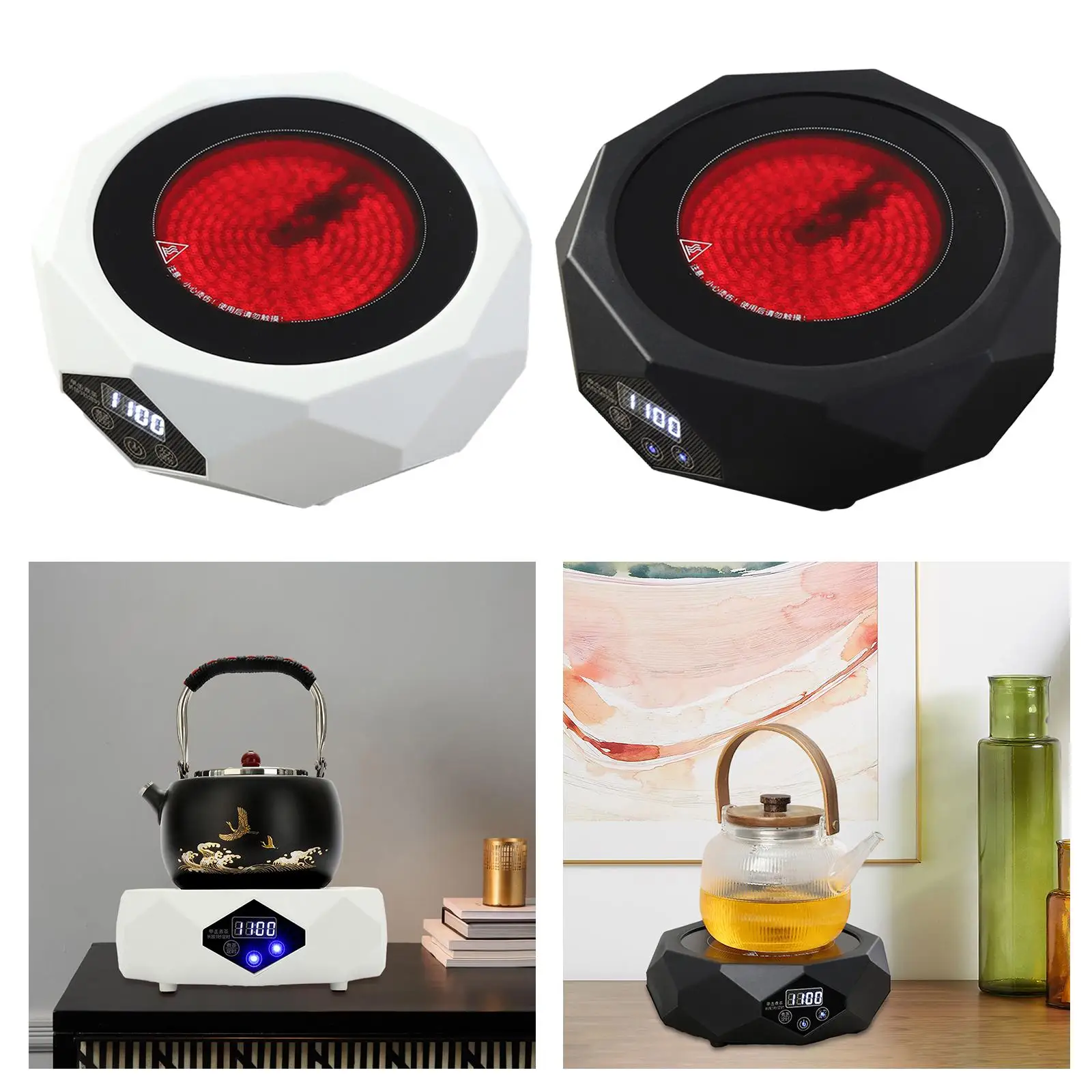 Mini Electric Stove Versatile Portable Coffee Electric Tea Boiler Cooktop Single Burner for Offices Camping Car Tea Rooms Picnic