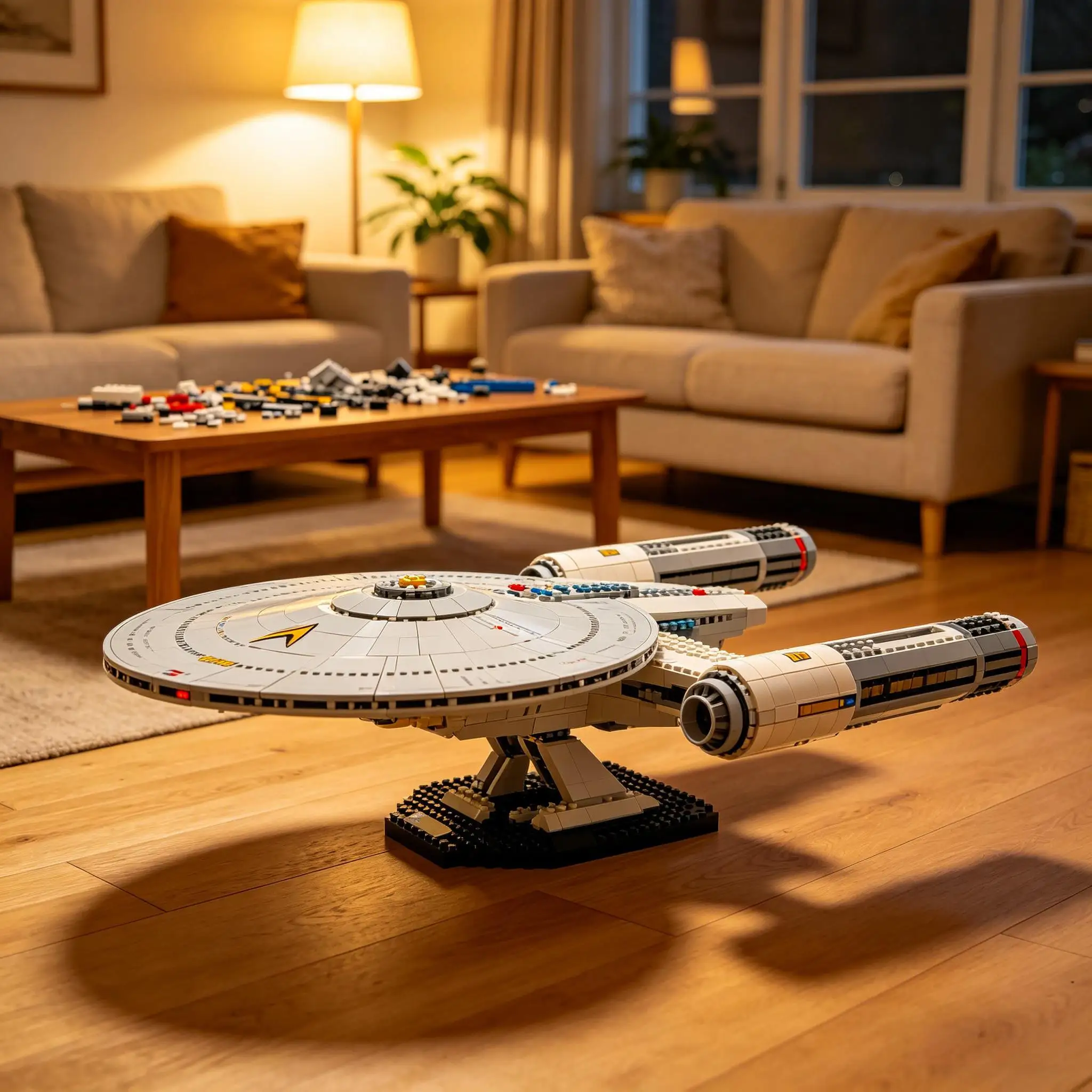 Film Space Trek Serie Raumschiff MOC Raumschiffmodell Bausatz DIY Diorama Spielzeug Baustein-Set für Kinder Fans Montage Montessori Geschenk