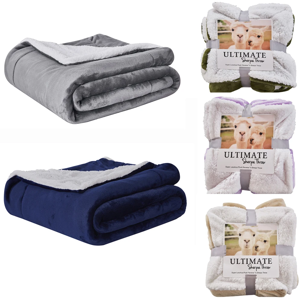 

16 Color Winter Bed Blankets Solid Color Fleece Blankets Throws Thick Warm Sofa Camping Winter Blanket Super Soft Duvet Cover