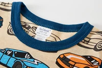 Vêtements pour enfants, ensemble pyjama 100% coton pour garçons, voiture de dessin animé entièrement imprimée, ensemble de vêtements de nuit pour enfants de 1 à 8 ans 5