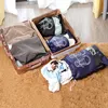 5pcs/set Shoe Storage Bag With Thickened Non-woven Fabric Strap Mouth Large Capacity Travel Waterproof Shoe Bag Moistureproof 4