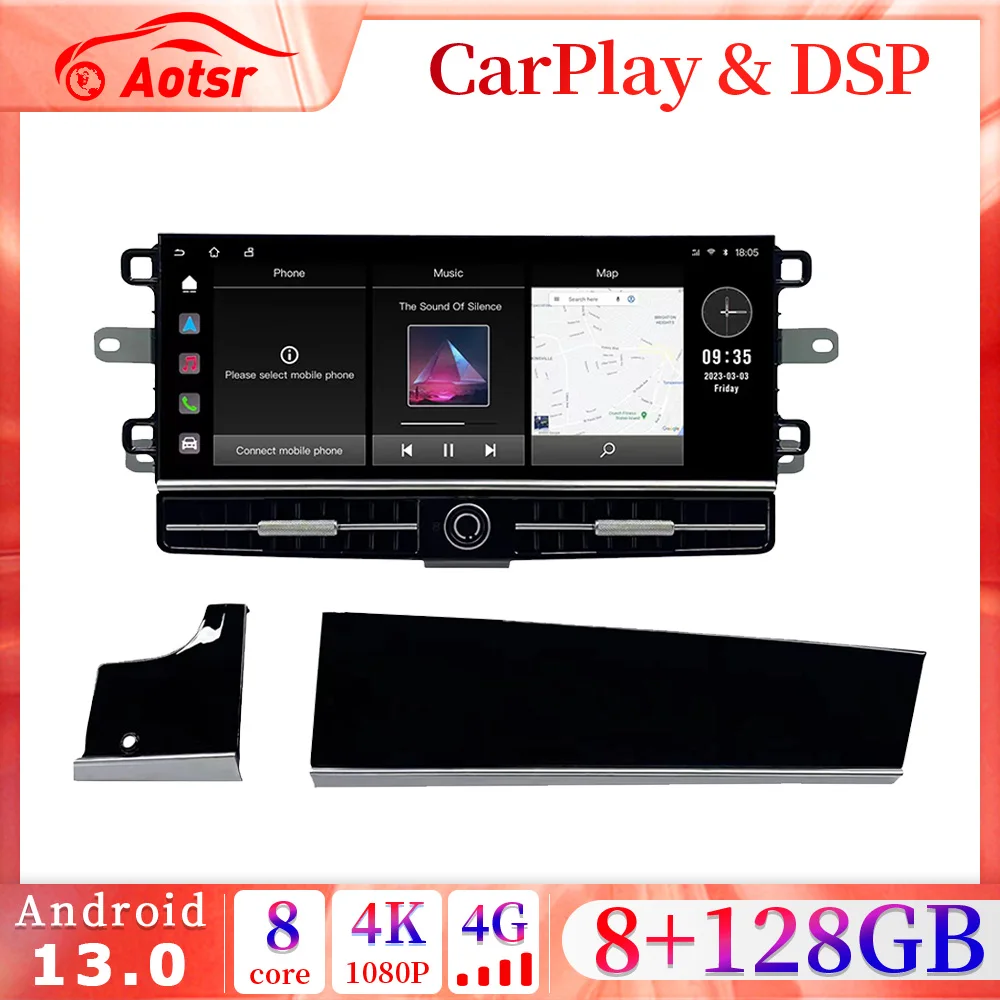 

8+256GB Android 13 CarPlay Car Radio Stereo GPS Navi For Porsche Panamera 2010-2017 Multimedia DSP Player HeadUnit With WIFI 4G
