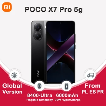 POCO X7 Pro 5G Smartphone 120Hz AMOLED 90W Carga 256GB 6000mAh Cámara barata Teléfono 108MP + Entrega rápida con UE