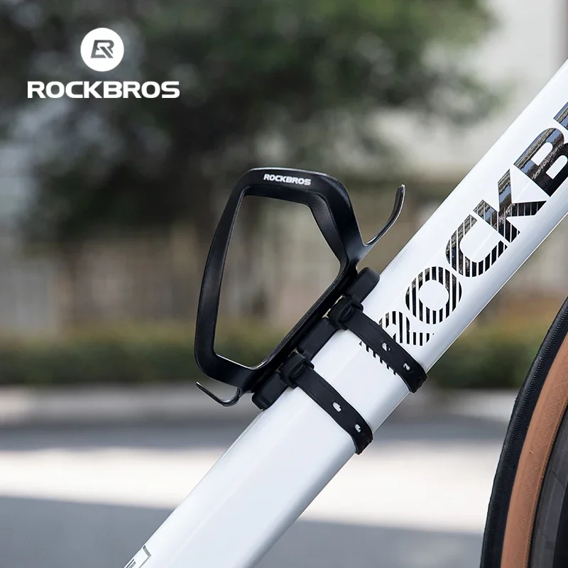 ROCKBROS Bicycle Water Bottle Cage Mount Adaptor Elastic Silicone Gel Bandage Bottle Strap Seatpost Fork Frame Bike Accessories