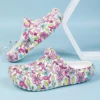 Women's Tie-Dye Pattern Clogs, Slip On Lightweight Two-Way Wear Garden Clogs, Non-Slip Summer Beach Garden Slides 6