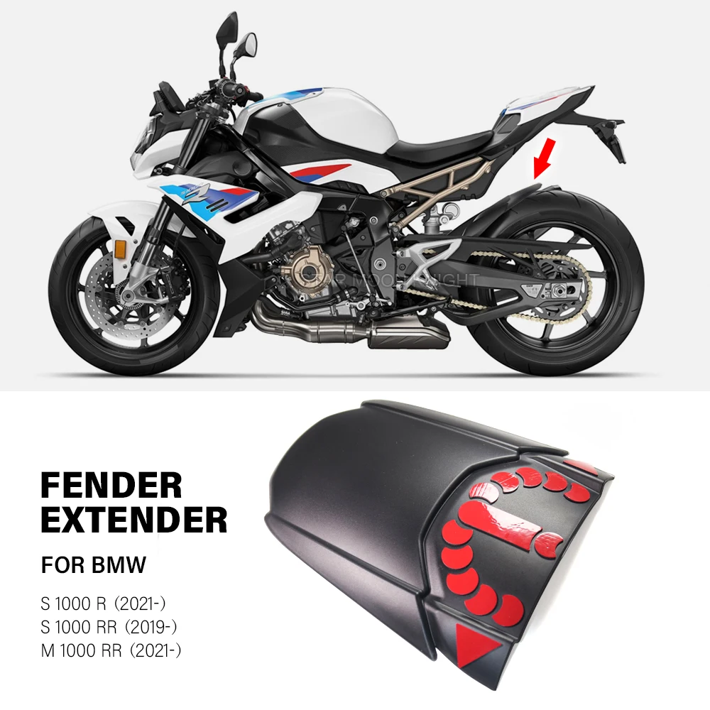 

Motorcycle Fender Extension For BMW S1000R 2021 2022 S1000RR 2019- M1000RR S 1000 R RR 1000RR Accessories Rear Mudguard Extender