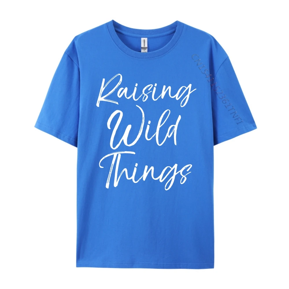 Lose Toddler Of Mother Day Raising Crew Neck T-Shirt Christmas Tops & Tees Short Sleeve Girlfriend Funny Premium Cotton T-shirts Toddler Of Mother Day Raising Wild Things_B12220 blue