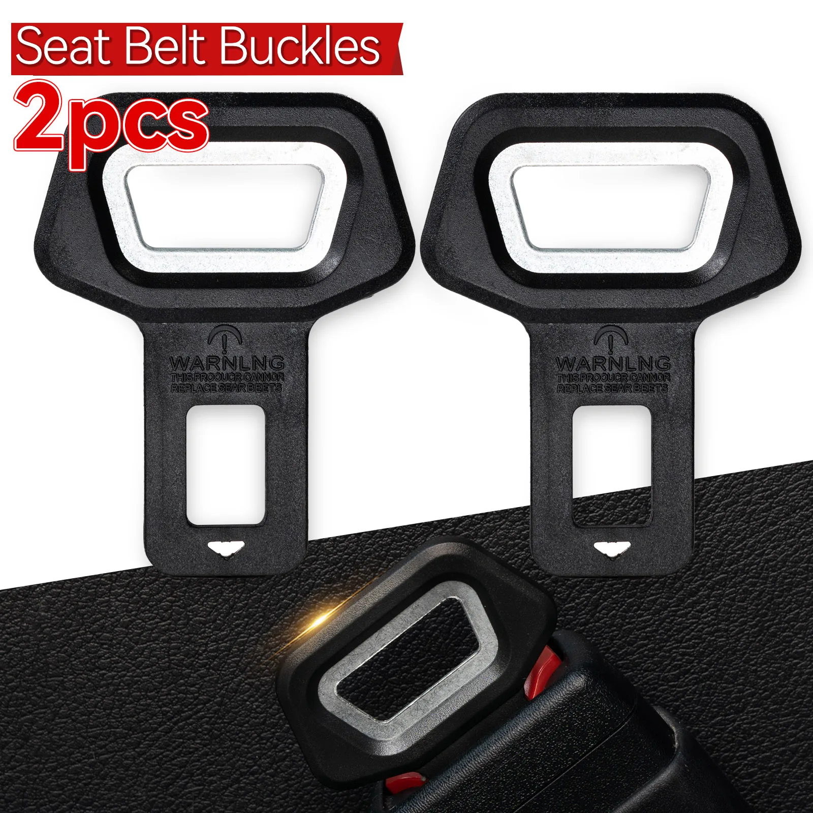 2X Car Universal Vehicle Mount Bottle Opener Safety Seat Belt Buckle