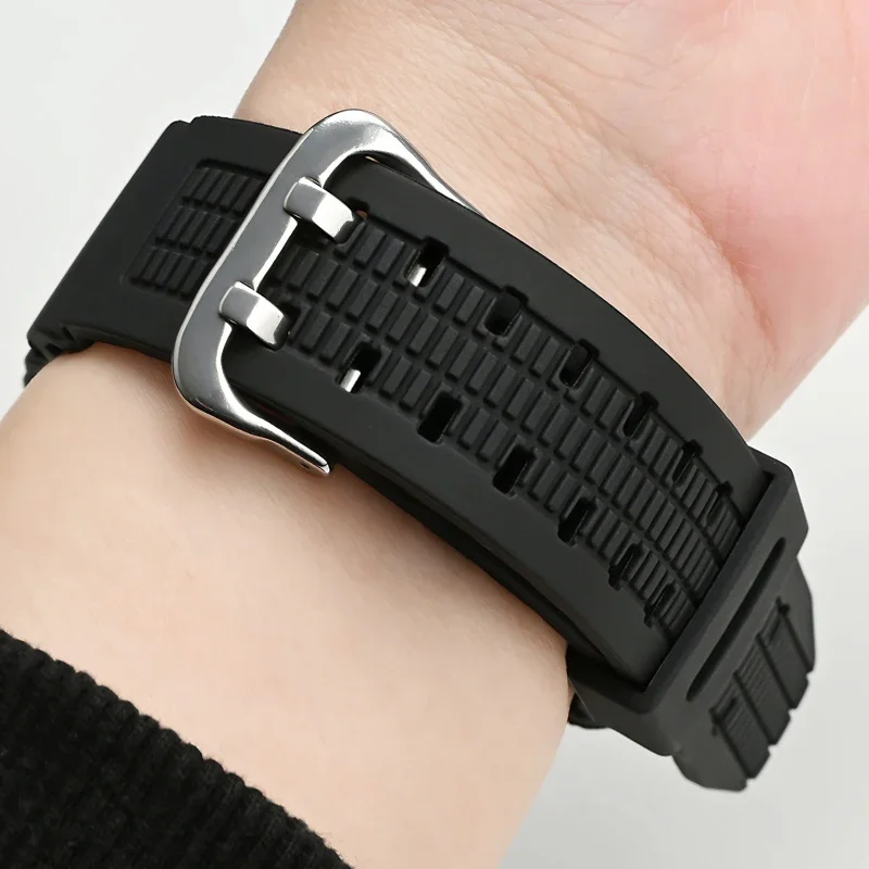 Sport Silicone Strap - Men's Rubber Bracelet Band Watch Accessory