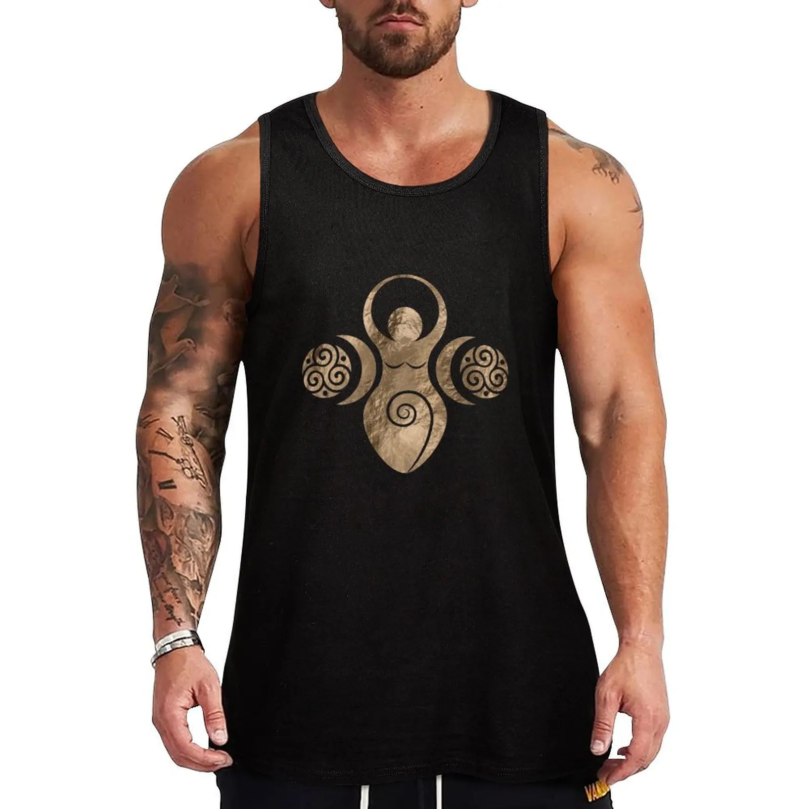Triple Goddess with triskele Tank Top summer clothes Male clothes