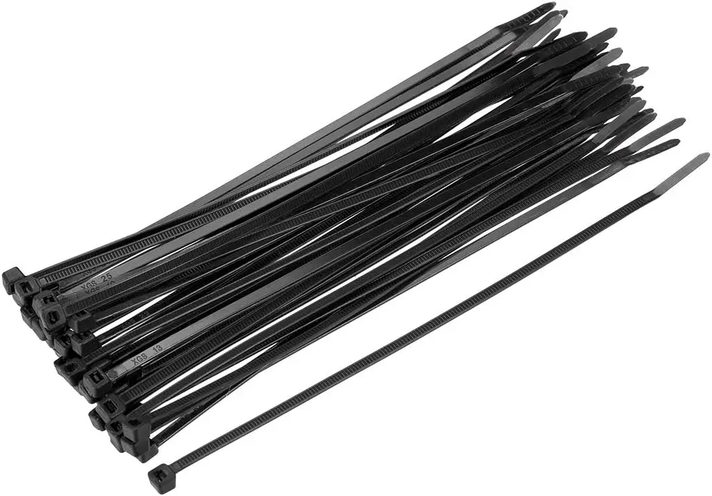 

Tcenofoxy 150pcs Cable Zip Ties 9 Inch x 0.16 Inch Self-Locking Nylon Tie Wraps Black