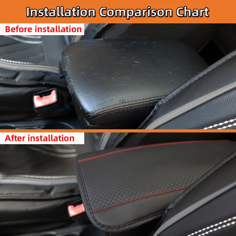 Auto Armlehne Abdeckung Matte Universal Pu Leder ethnischen Stil drucken wasserdichte rutsch feste Aufbewahrung sbox Pad Auto Styling Innen zubehör – Detail 4