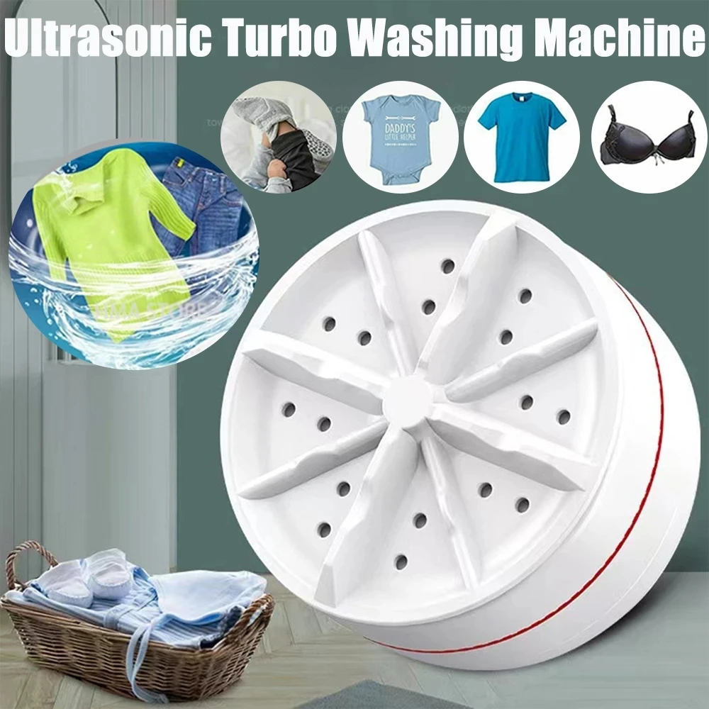 PortableUltrasonicTurboWashingMachineMiniUnderwearSocksWasher
