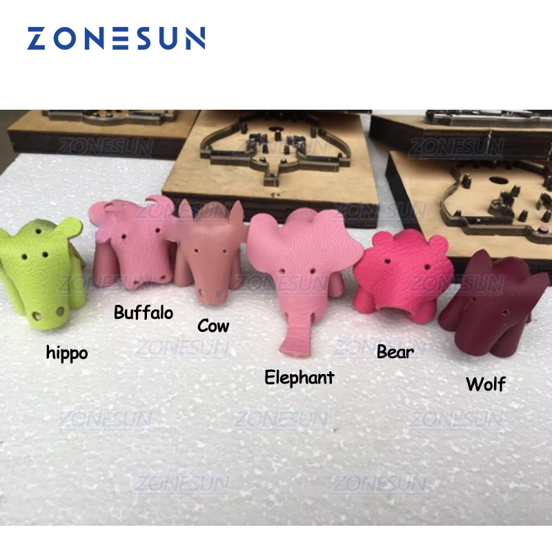 

ZONESUN кожаные высечки для ручной работы брелок для ключей с животными DIY цепочка для ключей повесить украшение резка кликер штамп стальная линейка