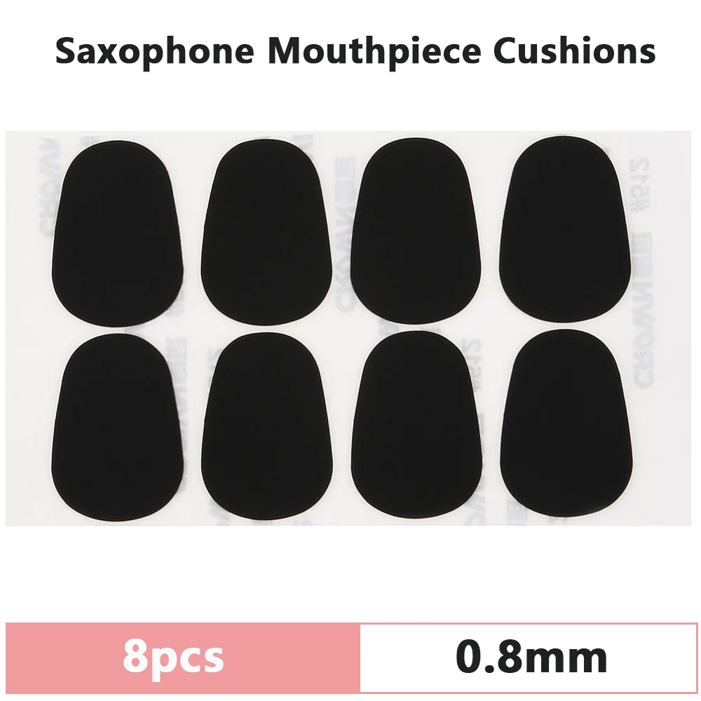 Saxophone Accessories Saxophone Pads Saxophone Mouthpiece Cushions 8/16pcs Silicone Saxophone Mouthpiece Cushions 0.8mm Sax Mouthpiece Patches Pads for Alto Tenor Saxophone Instruments Tools