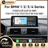 Autoradio AINAVI pour BMW série 1 2 3 4 F20 F21 F22 F23 F30 F31 F32 F33 F34 F35 F36 NBT Bluetooth sans fil Carplay Android Auto Apple Carplay autoradio audio écran voiture systèmes d'infodivertissement automobile systèmes intelligents 10,25 pouces 1
