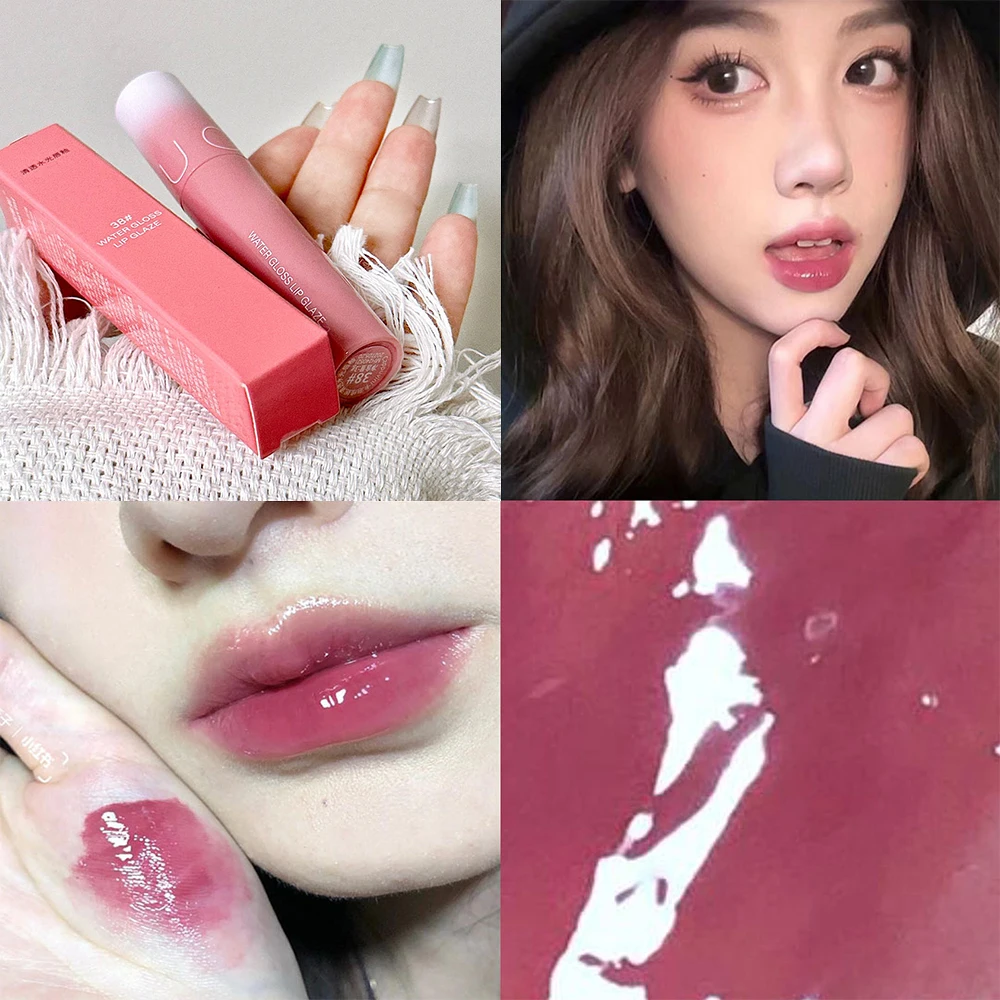 Cappuvini four-color clear water gloss lip glaze moisturizing juice lip gloss easy to apply long-lasting makeup lipstick lip gloss lip makeup lip glaze