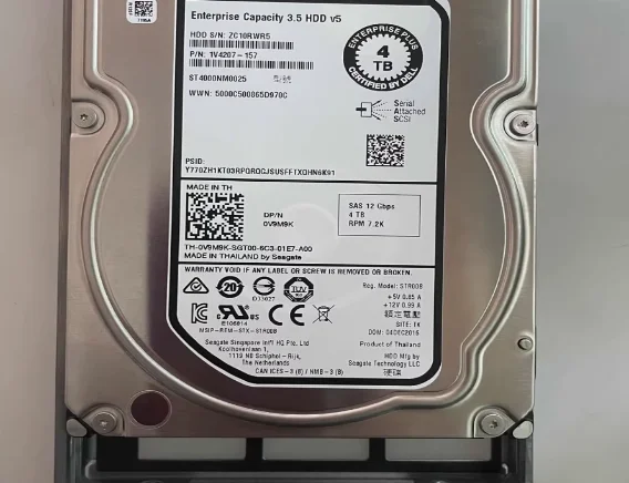 For 0V9M9K ST4000NM0025 4TB 4T SAS 3 5 12G SC8000 SC200 server hard drive