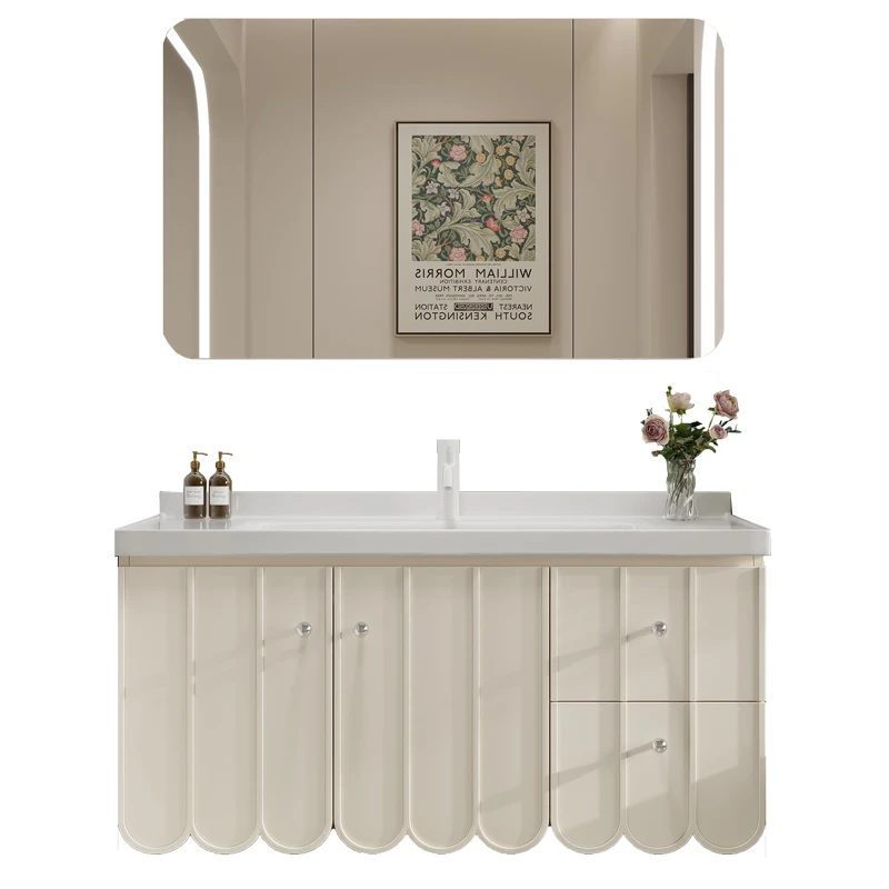 *Smart French Cream Style Bathroom Cabinet Toilet Wash Table Bathroom Cabinet Oak