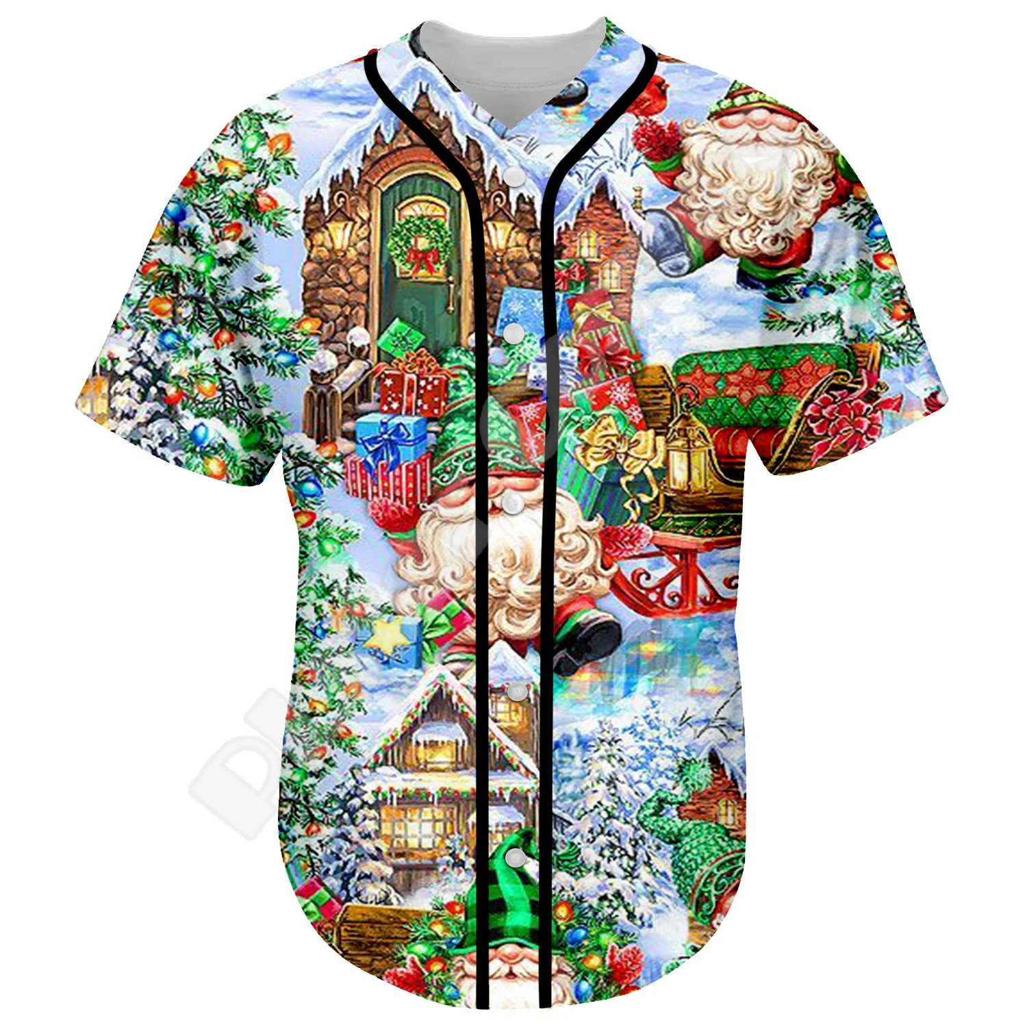 Christmas Santa Claus Pattern Xmas Tree Deer Animal Tattoo 3DPrint Summer Baseball Shirts Jersey Unisex Casual Short Sleeves X11 68 pages a4 tattoo book manuscript design animal dragon eagle tiger squid diamond bag arm spray auspicious traditional pattern