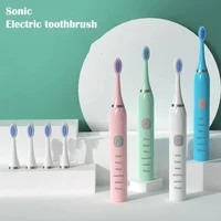 Sonic Electric Toothbrush USB Rechargeable IPX7 Waterproof Automatic Toothbrush Whitener With Replaceable Tooth Brush Head 1