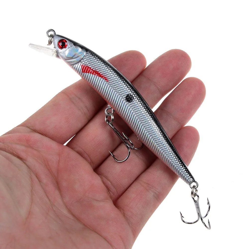 1 Pc Minnow Fishing Lure 10cm 8.5g Floating Wobblers Tackle Laser Hard Bait 3D Eyes Artificial Crankbait for Bass Pike Swimbait