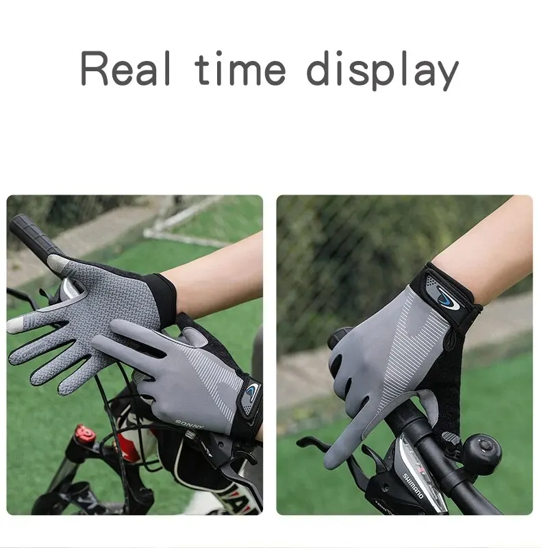 Description Picture 2 of itemCycling Anti-slip Men Half Finger Gloves Breathable Shockproof Sports Gloves Anti-sweat Bike Bicycle Glove Cycling Equipment