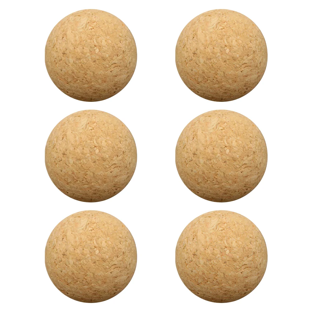 

6 Pcs Replaceable Soccer Foosball Wear-resistant Cork Balls Table Multi-function Accessories