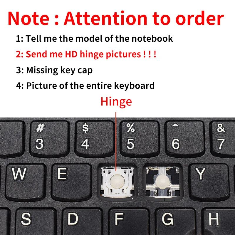 LENOVO Legion 5 게임용 키캡 힌지 교체용 키보드, 3-15IMH05 15ARH05 15ACH6H GY530 GY550 GY570
