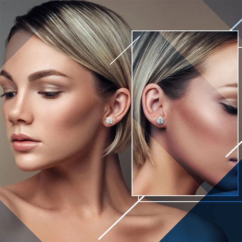 【HYERES LOR】25SS★ Silver (W) Moissanite W 1Touch Earrings Amazon.com: Moissanite Earrings Studs - Moissanite Earrings