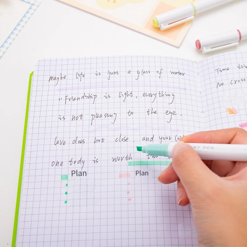 Highlighter Pen Marker Pen Highlighter Marker Art Marker 4 Colors/box Fine Glitter Highlighter Pen Set Fluorescent Markers Highlighters Pens Art Marker Japanese Cute Kawaii Stationery