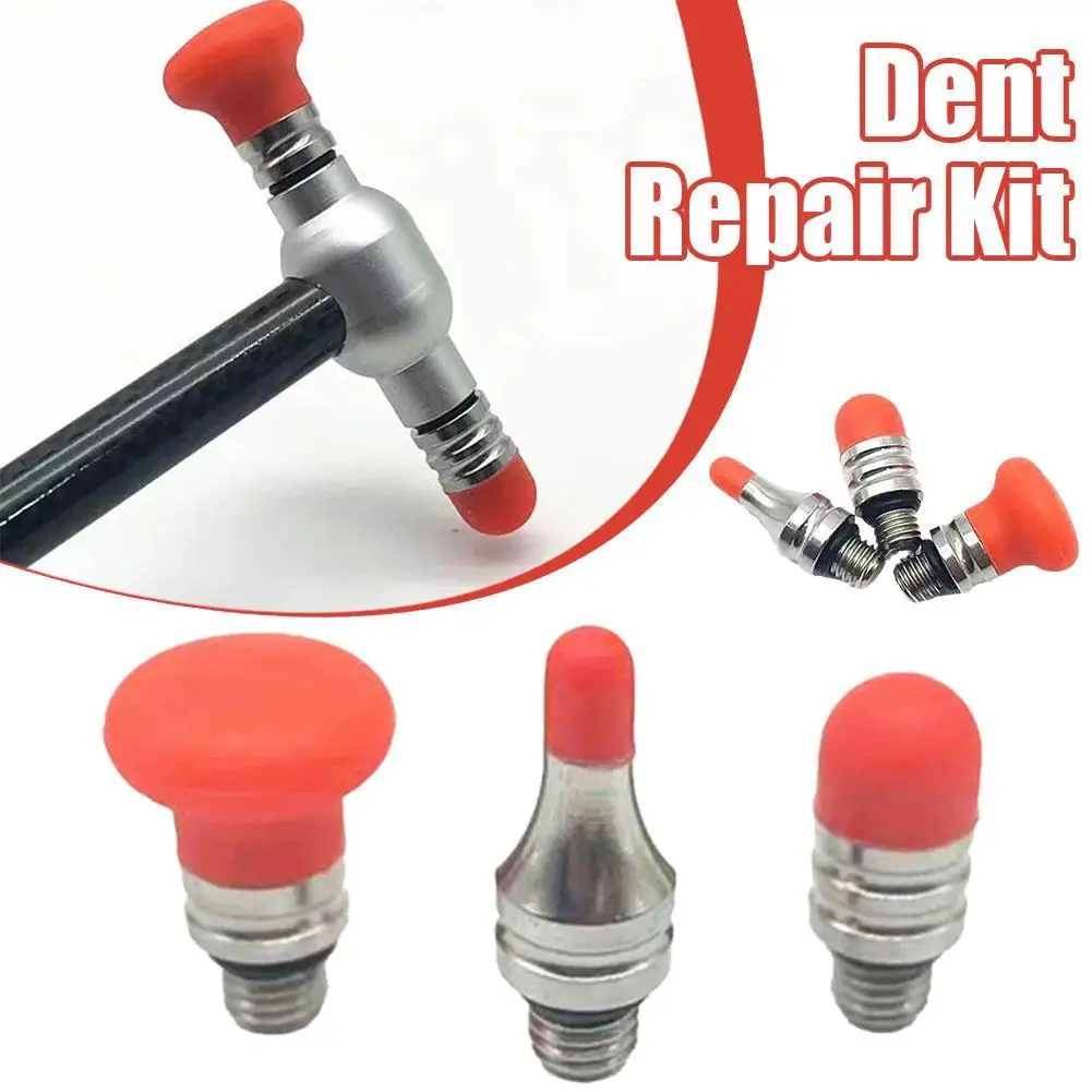 

3pcs/Set Dent Repair Kit Unpainted Car Dent Removal Tool Universal Knock Down Head Replacement With Heads Cover Car Accessories