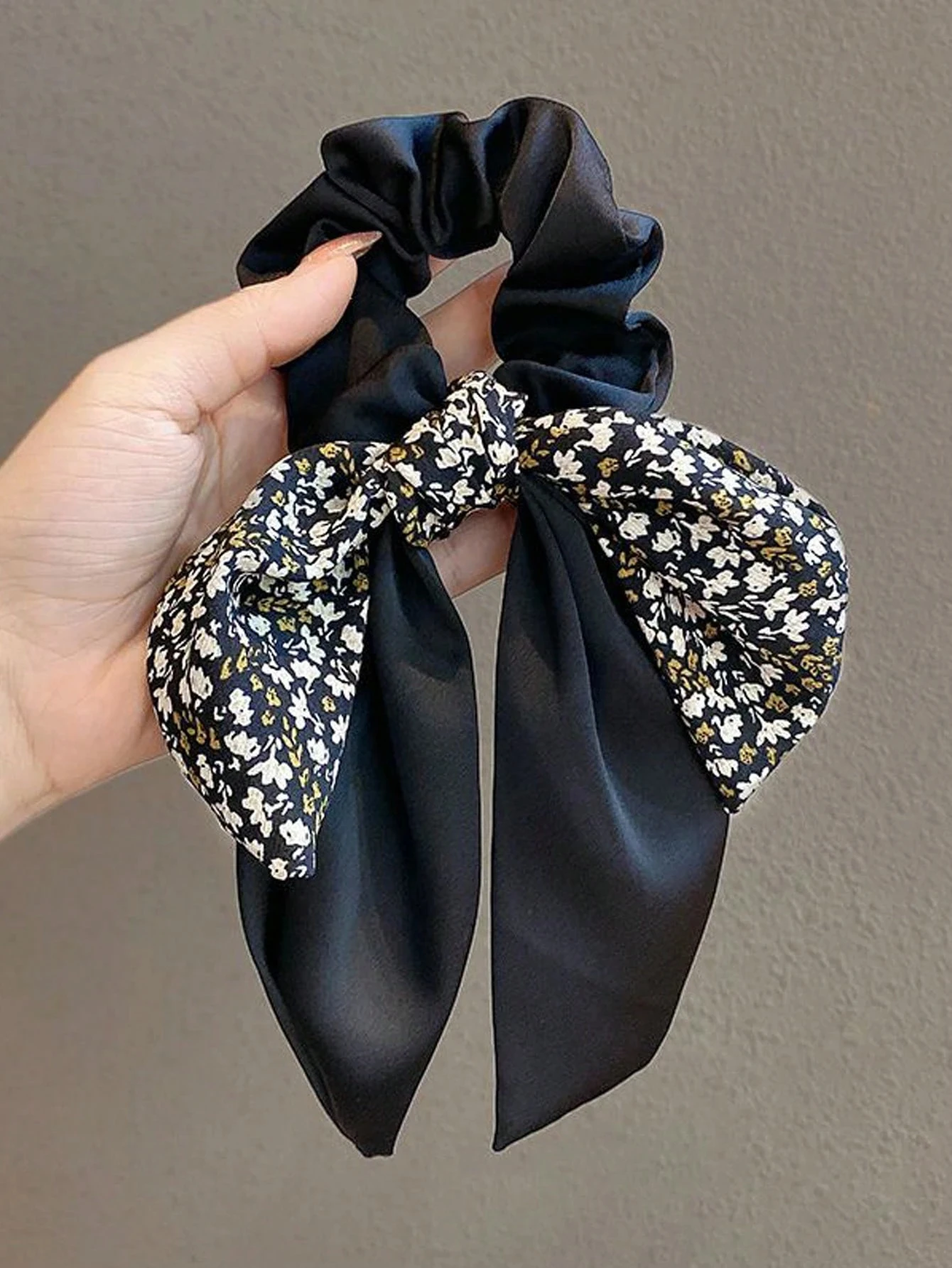 1/2/3 Stück Damen Vintage Französische Mode Einfache und elegante Pferdeschwanz Schleifenband Haargummi, BohoScrunch Haargummis für den Alltag – Detail 6