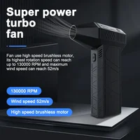 130000RPM Mini Turbo Jet Fan Electric Air Duster with 3 Gear Adjustable Wind Speed 52m/s Dust Cleaner Gun Cleaning Blower Tool 2