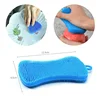 3PCS Silicone Dish Washing Brush Pot Pan Sponge Scrubber Silicone Scouring Pad Fruit Pot Pan Wash Brushes Kitchen Cleaning Tool 2